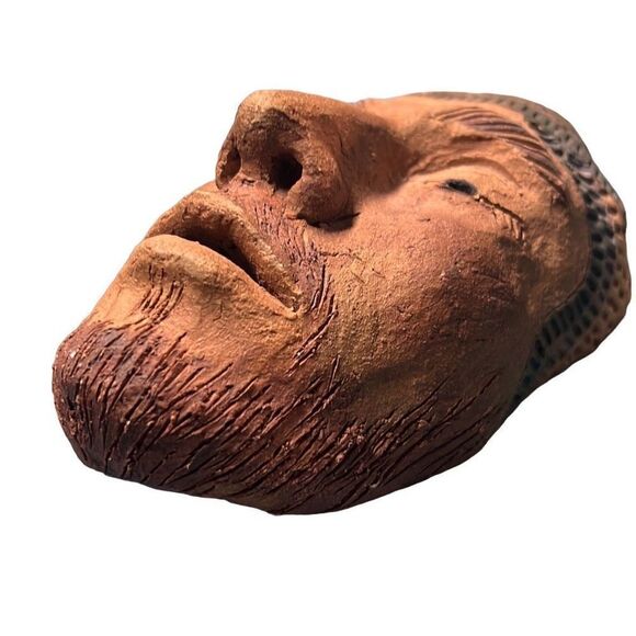 Vintage Southwestern Hand Sculpted Spirit Mask Hallmarked Birdsong Face Mask - Picture 7 of 11